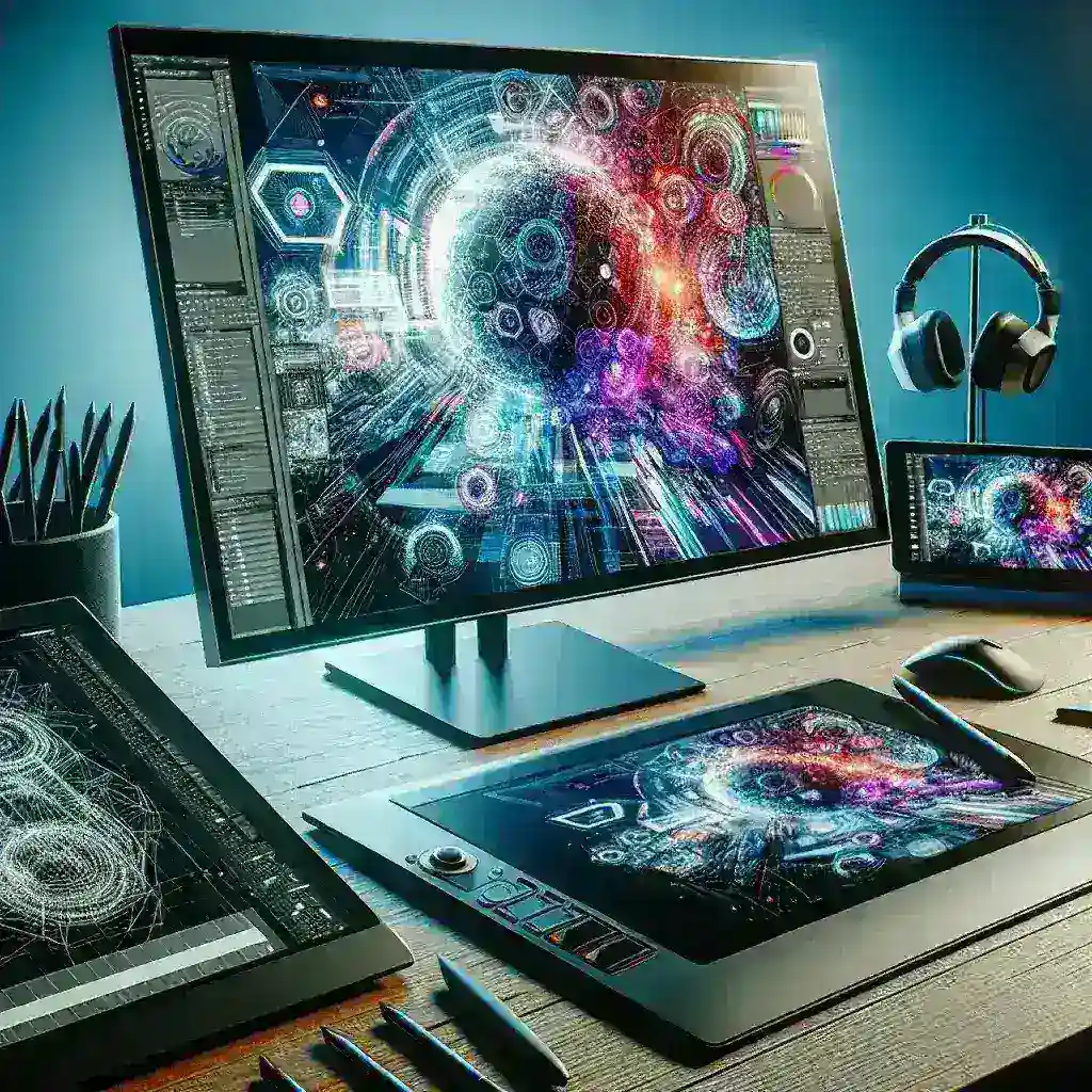 "Imagen de herramientas digitales esenciales para diseñadores gráficos en 2024, incluyendo software de diseño, aplicaciones de productividad y recursos creativos para mejorar el flujo de trabajo."