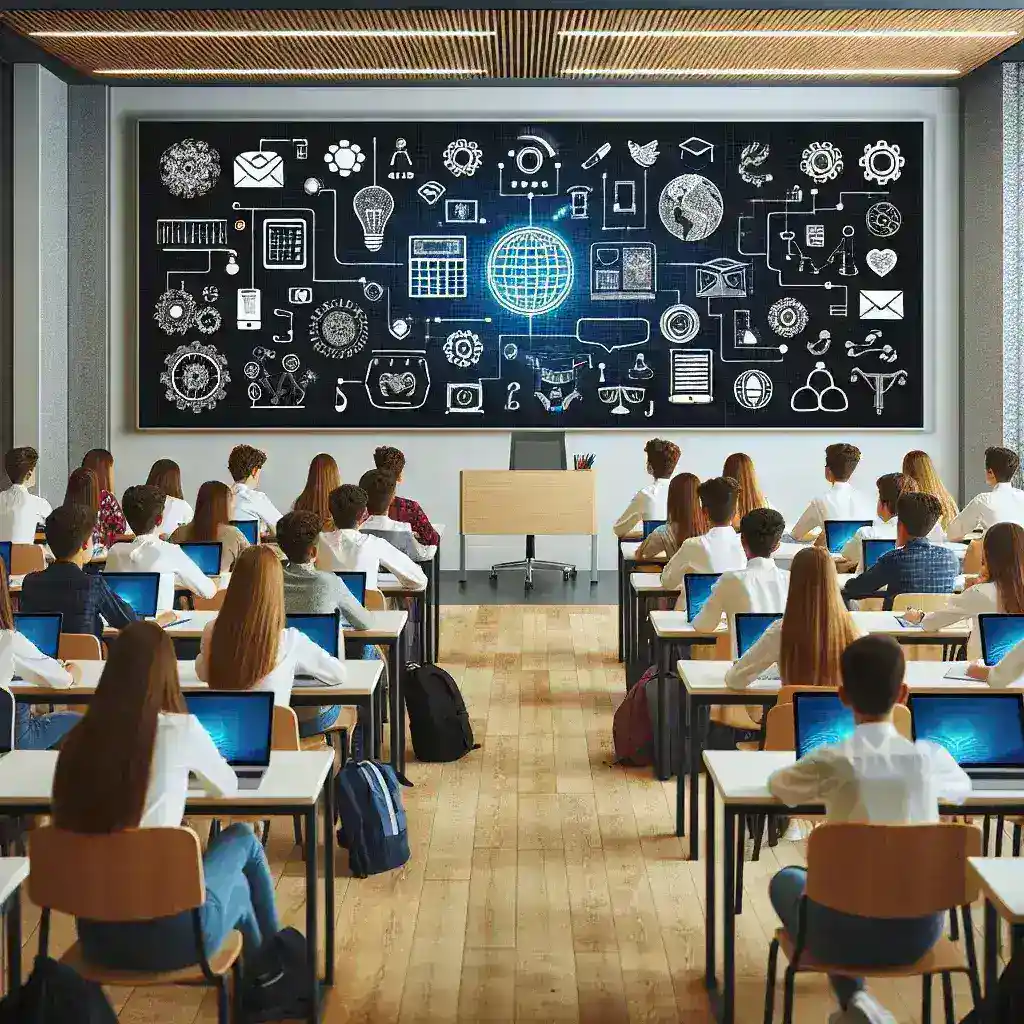 La educación secundaria en España estrena aulas híbridas con pizarra digital inteligente